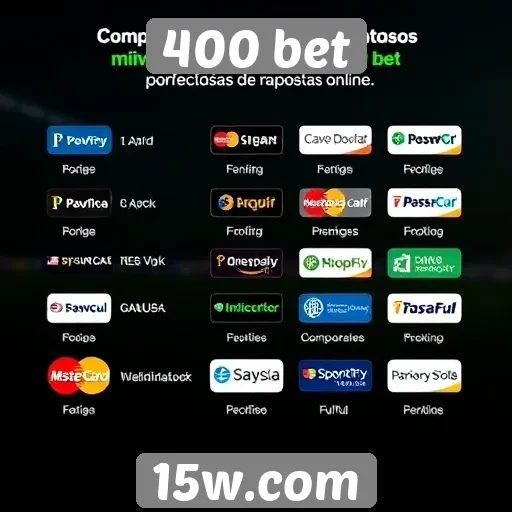 Métodos de pagamento oferecidos pelo 400 bet